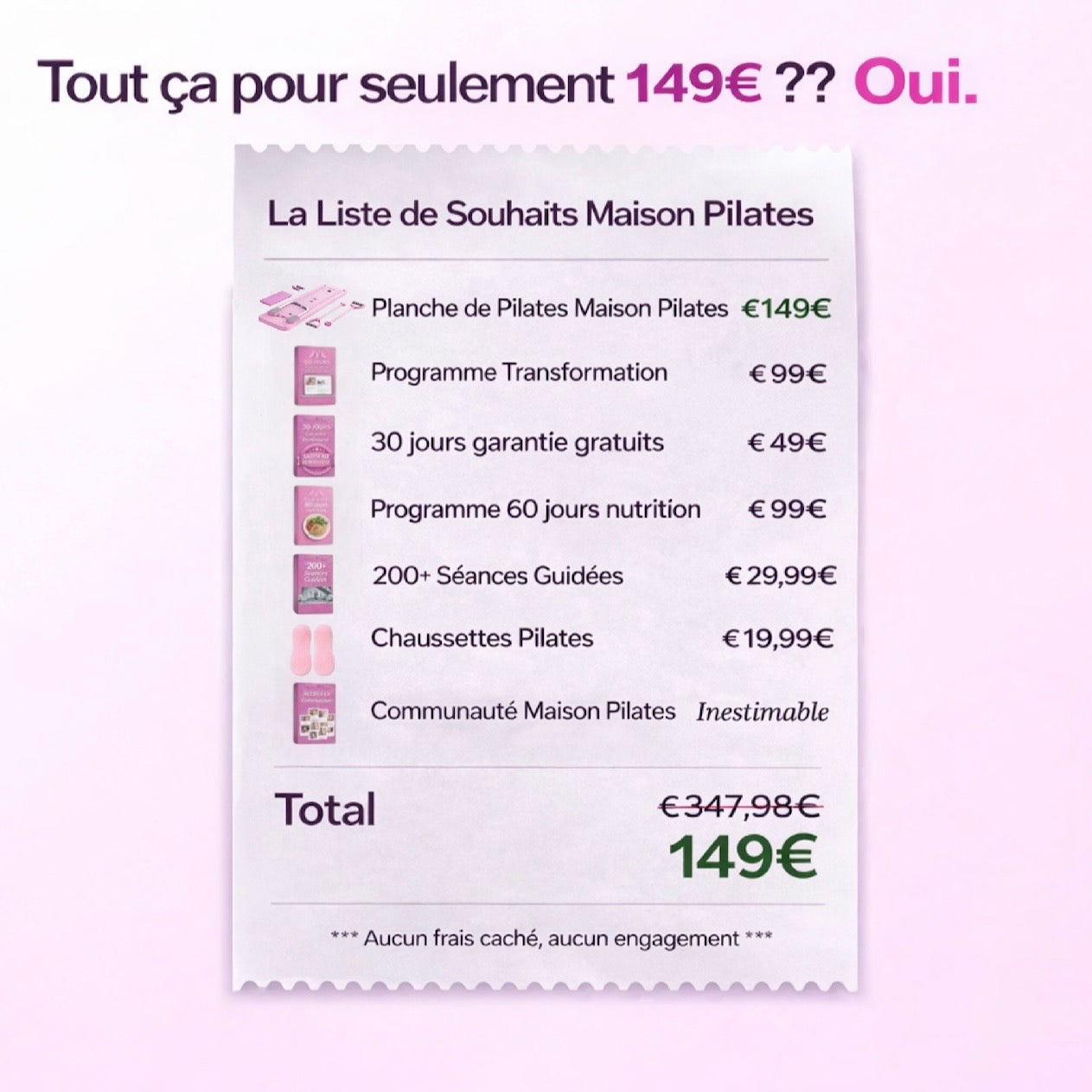 Planche Maison Pilates + Programme de transformation de 60 jours